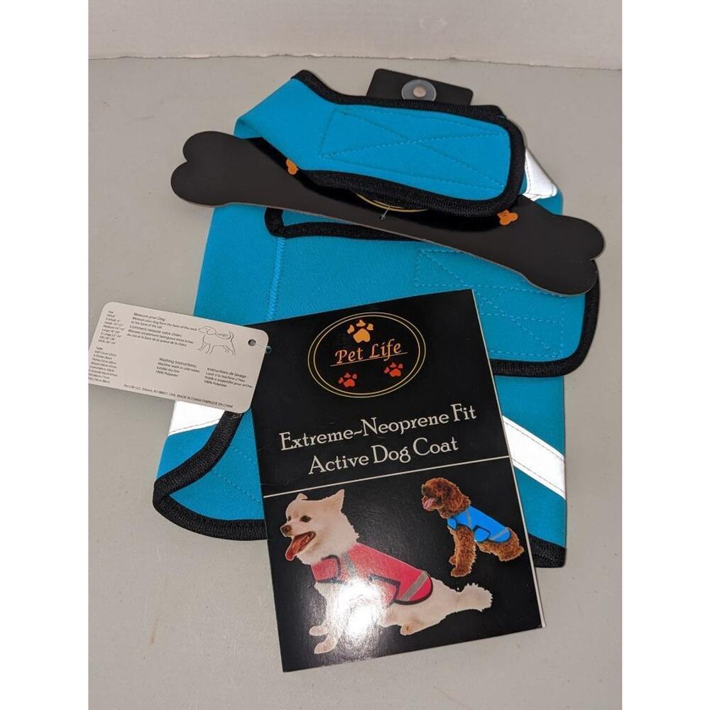 Pet Life XS Extreme Neoprene Fit Active Dog Coat Blue NEW - 0922T24